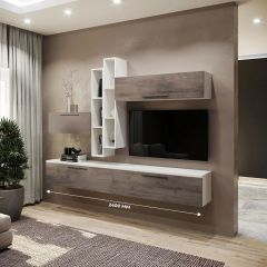 Гостиная Бордо белый/дуб каньон - Меко | фото 3