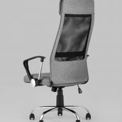 Компьютерное кресло TopChairs Bonus офисное серое в обивке из текстиля и сетки, механизм качания Top Gun | фото 5