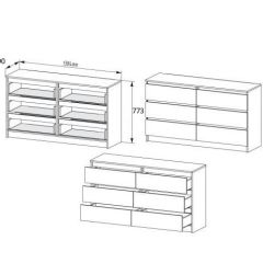 МОРИ МК1386 (МК1380.6) Комод 6 ящиков (белый) | фото 2