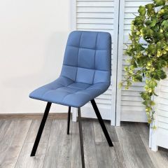 Стул CHILLI-Q SQUARE Oracul 795 Синий, экокожа PU / черный каркас, М-City | фото 4