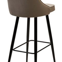 Барный стул NEPAL-BAR БЕЖЕВЫЙ #5, велюр/ черный каркас (H=78cm) М-City | фото 2