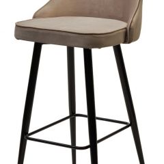 Барный стул NEPAL-BAR БЕЖЕВЫЙ #5, велюр/ черный каркас (H=78cm) М-City | фото 4
