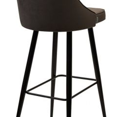 Барный стул NEPAL-BAR ГРАФИТ #14, велюр/ черный каркас (H=78cm) М-City | фото 2