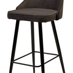 Барный стул NEPAL-BAR ГРАФИТ #14, велюр/ черный каркас (H=78cm) М-City | фото 4