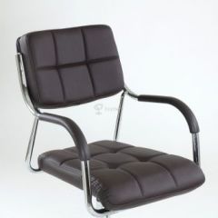Кресло Barneo K-29 на колесиках (коричневая экокожа) | фото 4